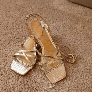 Sam Edelman Gold Strappy Sandals
